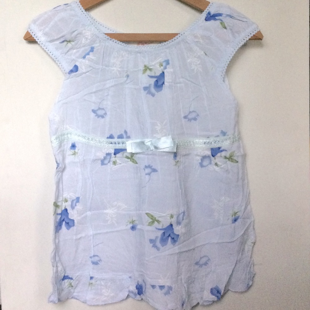 New Without Tags Blue Floral Pajama Set